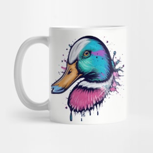 Mallard Duck Splatter Painting Mug